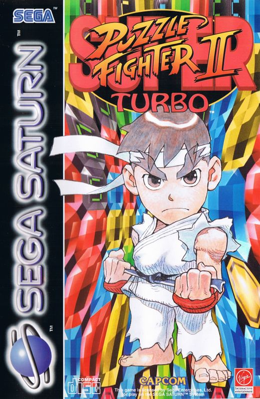 Super Puzzle Fighter II Turbo box art for Sega Saturn